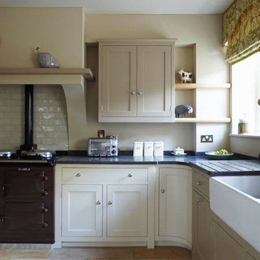 Intérieur peint Farrow & Ball London Stone, neutre doux et moderne