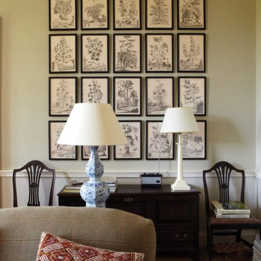 Intérieur peint avec Farrow & Ball Bone, gris clair vert élégant