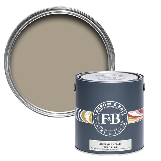 Pot de peinture Farrow & Ball Light Gray, finition dead flat