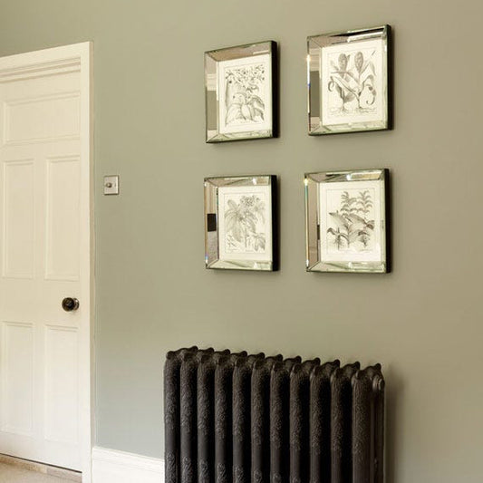 Intérieur peint Farrow & Ball Pigeon bleu gris doux et profond