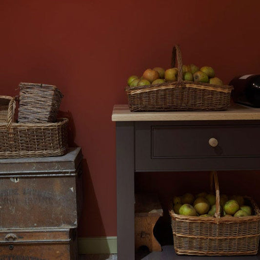 Intérieur peint en Farrow & Ball Picture Gallery Red, rouge profond