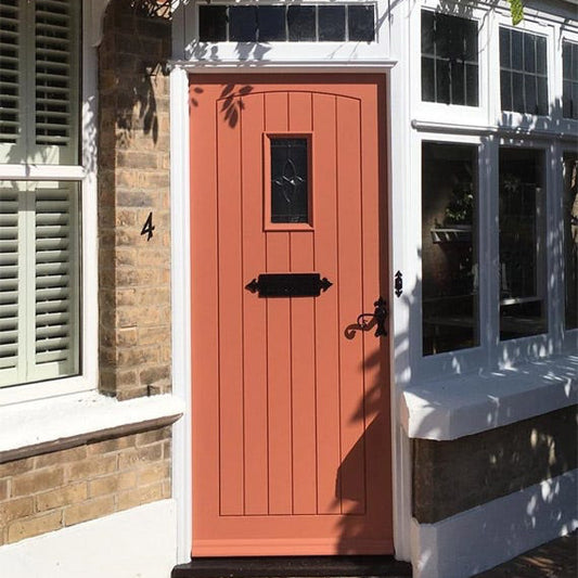 Porte peinte avec Farrow & Ball Red Earth