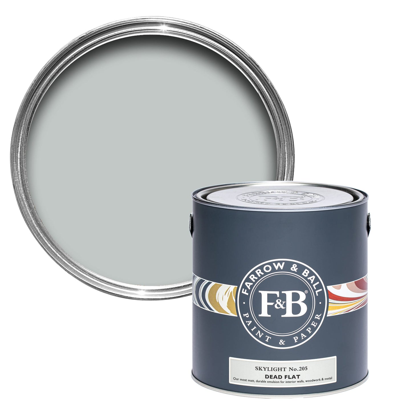 Pot de peinture Farrow & Ball Skylight, finition Dead flat