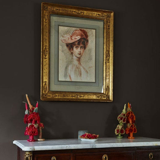 Intérieur peint avec Farrow & Ball London Clay, brun profond et chaleureux