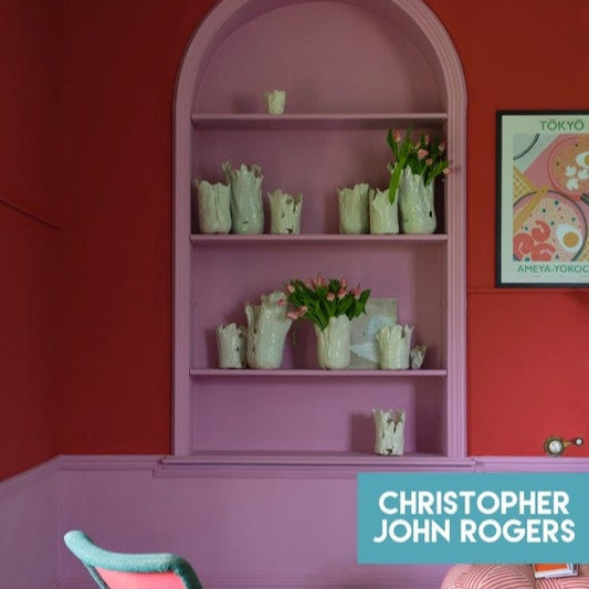 Intérieur Farrow & Ball Shallot, rose lumineux et chaleureux