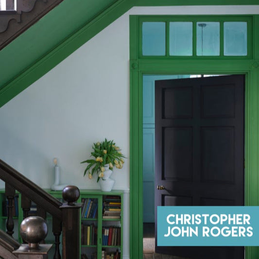 Intérieur peint en Raw Tomatillo, un vert tonique de chez Farrow & Ball