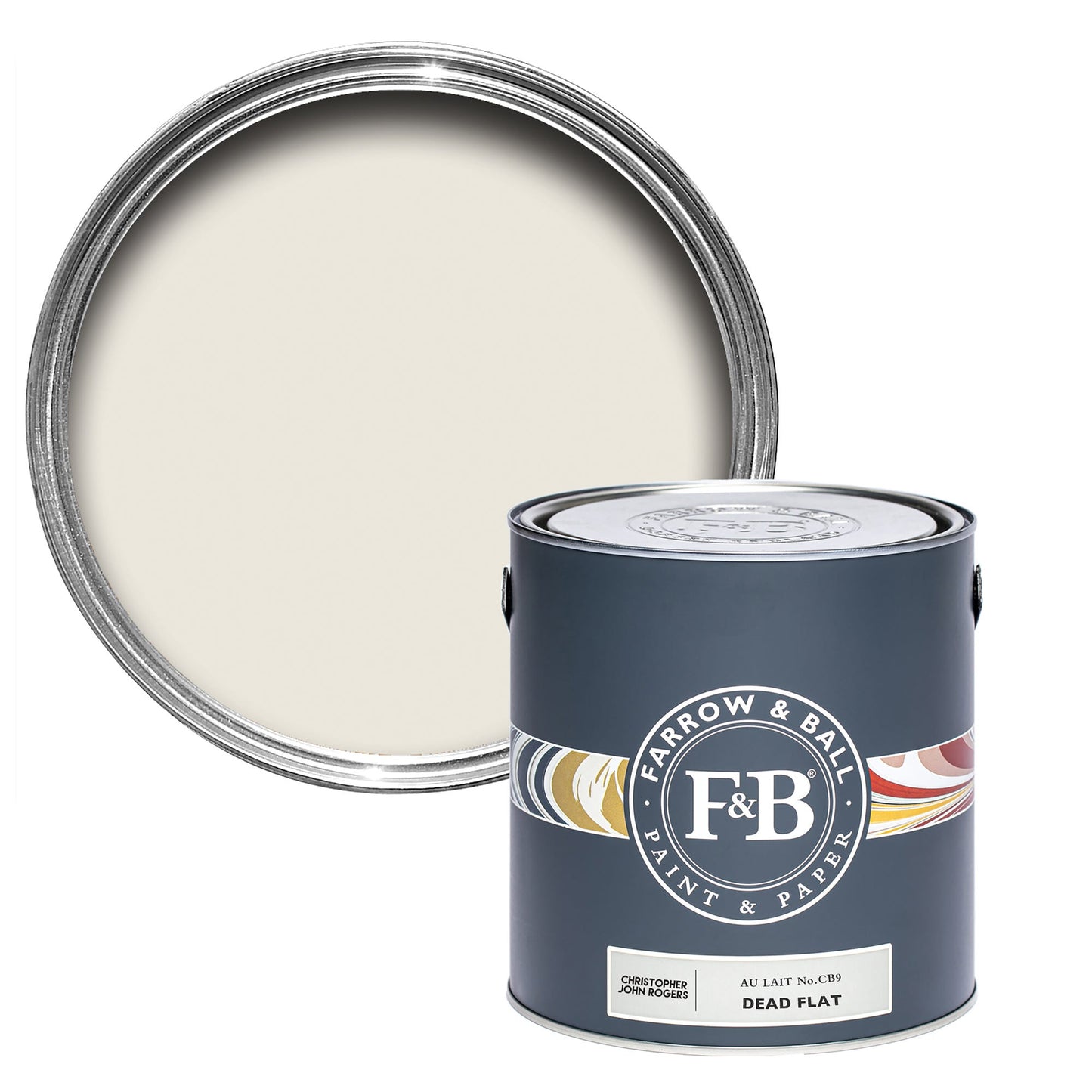 Pot de peinture Farrow & Ball Au Lait, finition Dead flat
