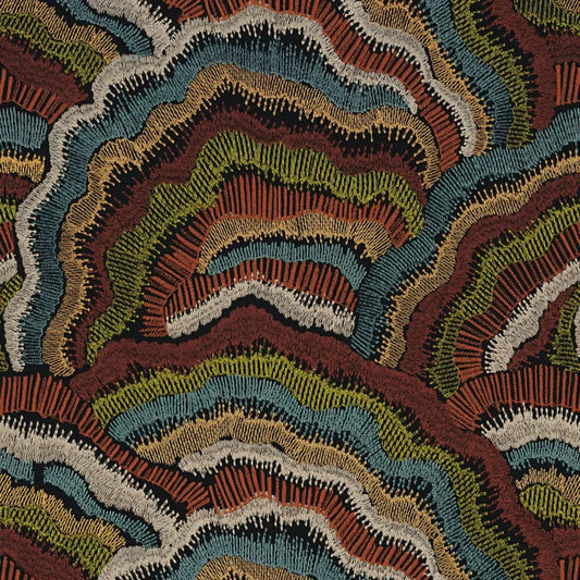 Zoom sur la toile Annella Mollis – coton brodé aux reflets satinés