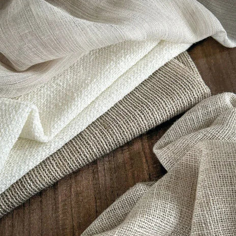 Palette de coloris disponibles pour le voilage Bise – polyester, coton et lin