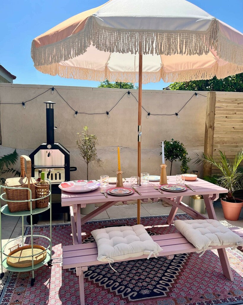 Meuble exterieur peint en Churlish Green Farrow & Ball