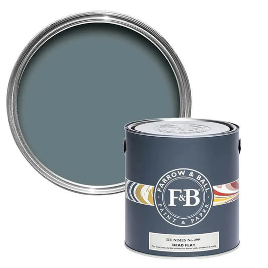 Pot de peinture Farrow & Ball De Nimes, gris-bleu chic