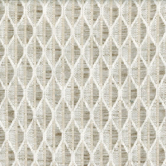 Zoom sur le tissu Grey Hills – motifs géométriques sur chaîne lin/coton avec camaïeu de couleurs