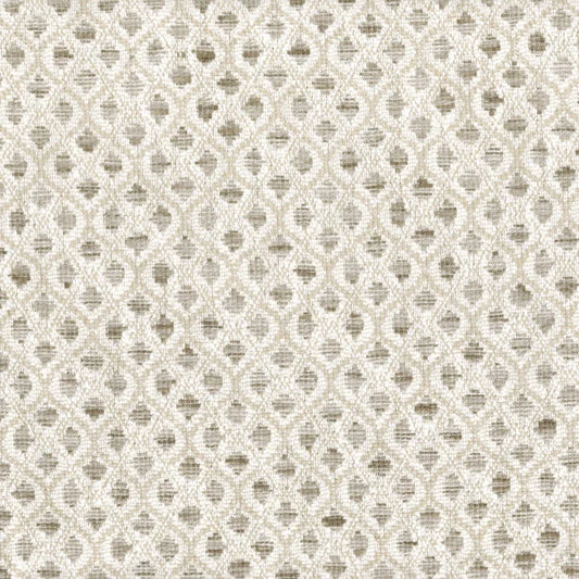 Zoom sur le tissu Halona – motif traditionnel sur chaîne lin/coton avec camaïeu de couleurs