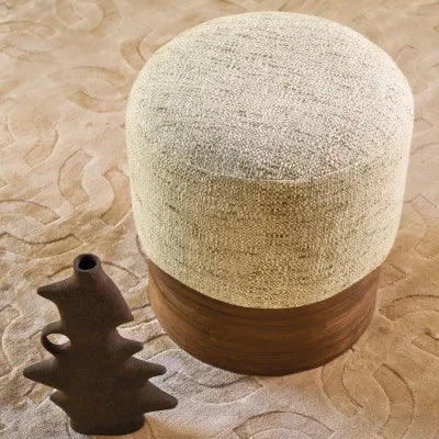 Zoom sur le tissu Kiona – mélange coton et lin avec fils colorés et polyester