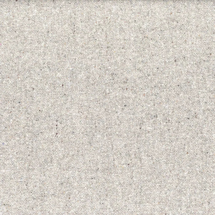 Tissu Bongo Casamance, effet tweed texturé et moucheté, blanc