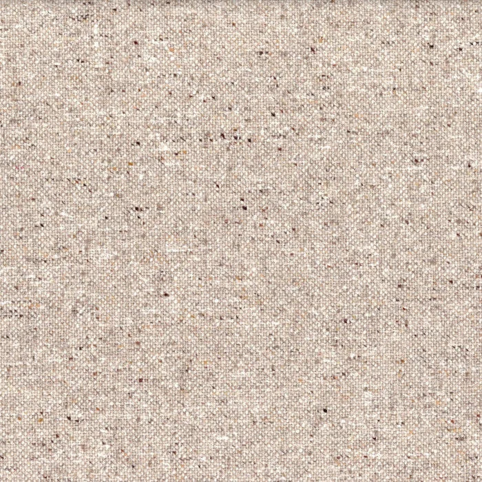 Tissu Bongo Casamance, effet tweed texturé et moucheté, blanc