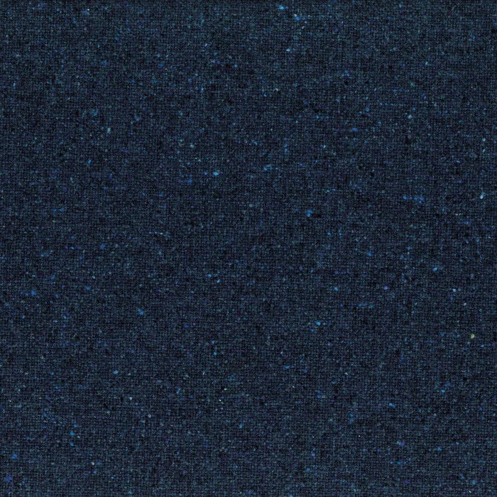 Tissu Bongo Casamance, effet tweed texturé et moucheté, bleu