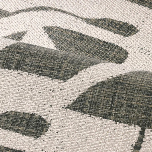 Zoom, papier peint Cana Casamance, motif cannage sur base vinyle texturée