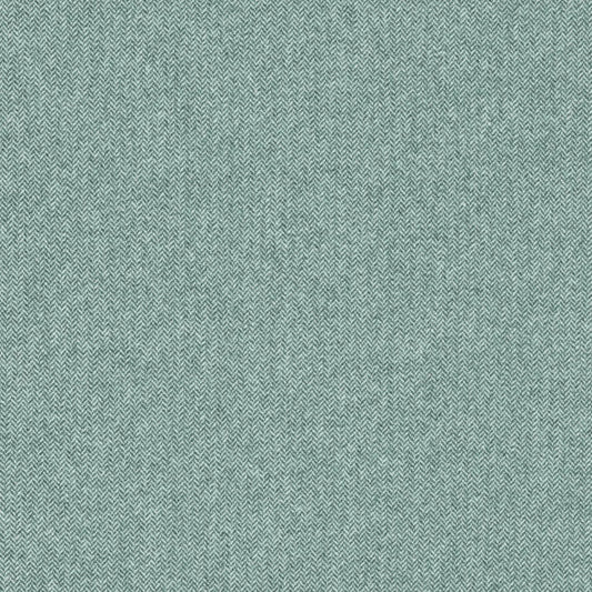 Tissu Hommage Casamance, chevron bicolore en laine recyclée, bleu