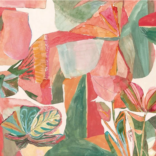 Vue d'ensemble panoramique Jardin Dansé Casamance, blush multicolore