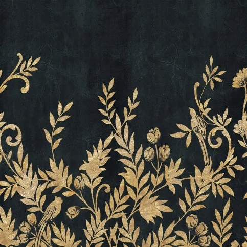 Vue d'ensemble panoramique Jardin de Diane Casamance, décor végétal vert et doré