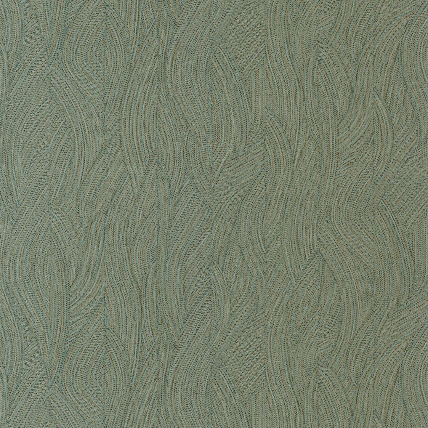 Papier peint Jassine Casamance, texture ondulante et reflets subtils, vert