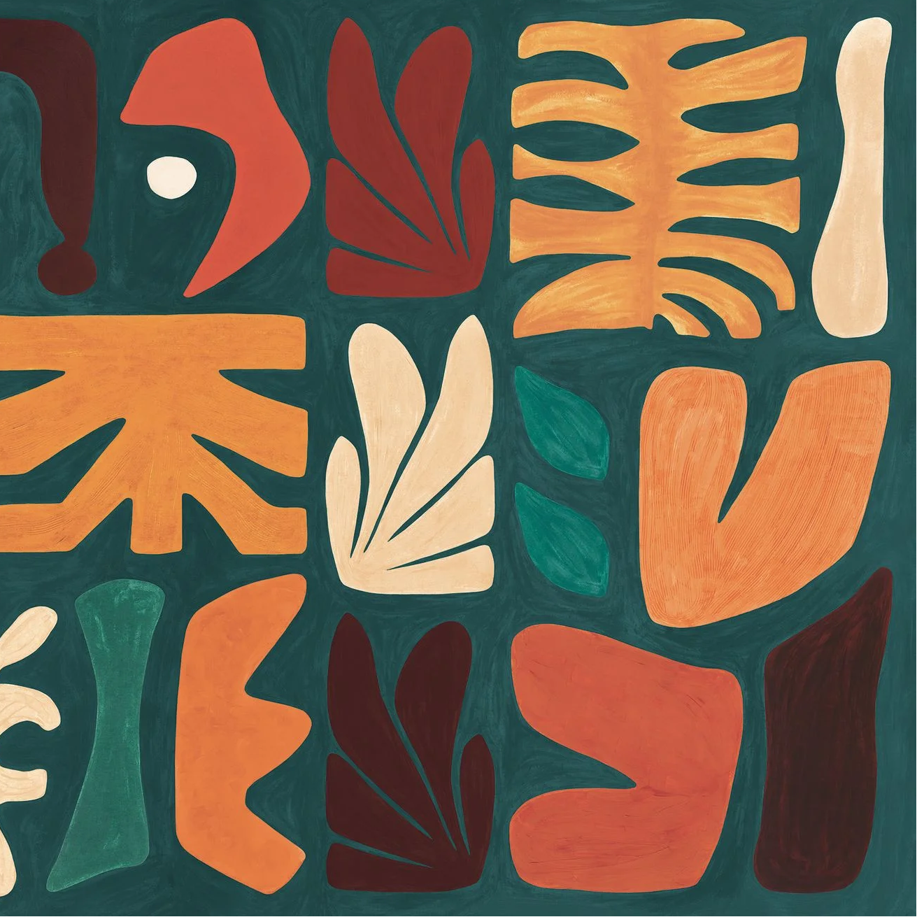 Vue d'ensemble panoramique Jorge Casamance – Design graphique et moderniste, bleu et multicolore