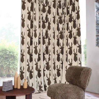 Rideaux tissu Moritz Casamance, fausse fourrure douce et texturée