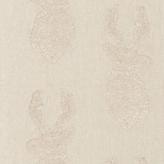 Tissu Moritz Casamance, fausse fourrure douce et texturée, blanc