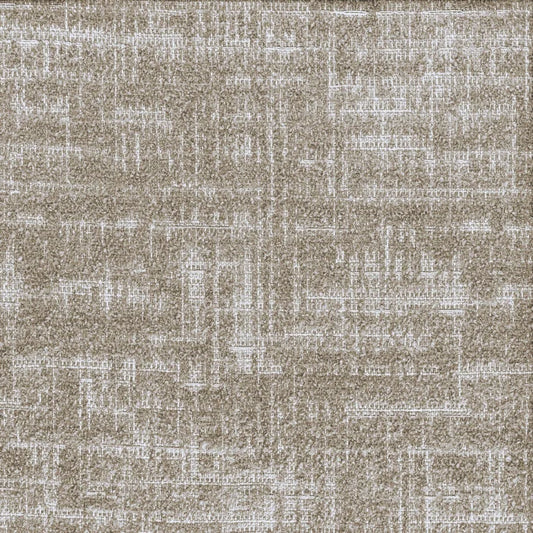 Tissu Nubra Casamance, texture naturelle, fil bouclette et lurex, beige