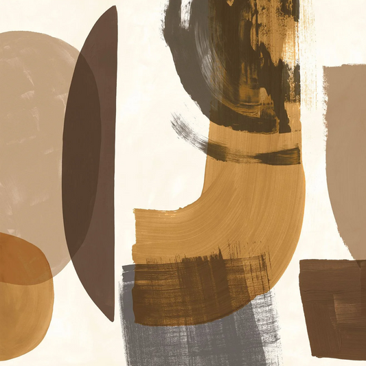 Vue d'ensemble panoramique Papunya Casamance, art aborigène et motifs abstraits marron