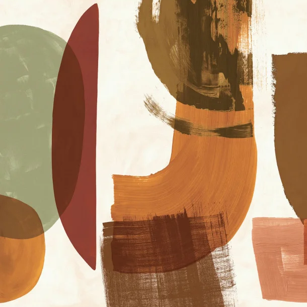 Vue d'ensemble panoramique Papunya Casamance, art aborigène et motifs abstraits orange