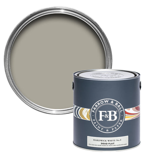 Pot de peinture Farrow & Ball Hardwick White, finition Dead flat