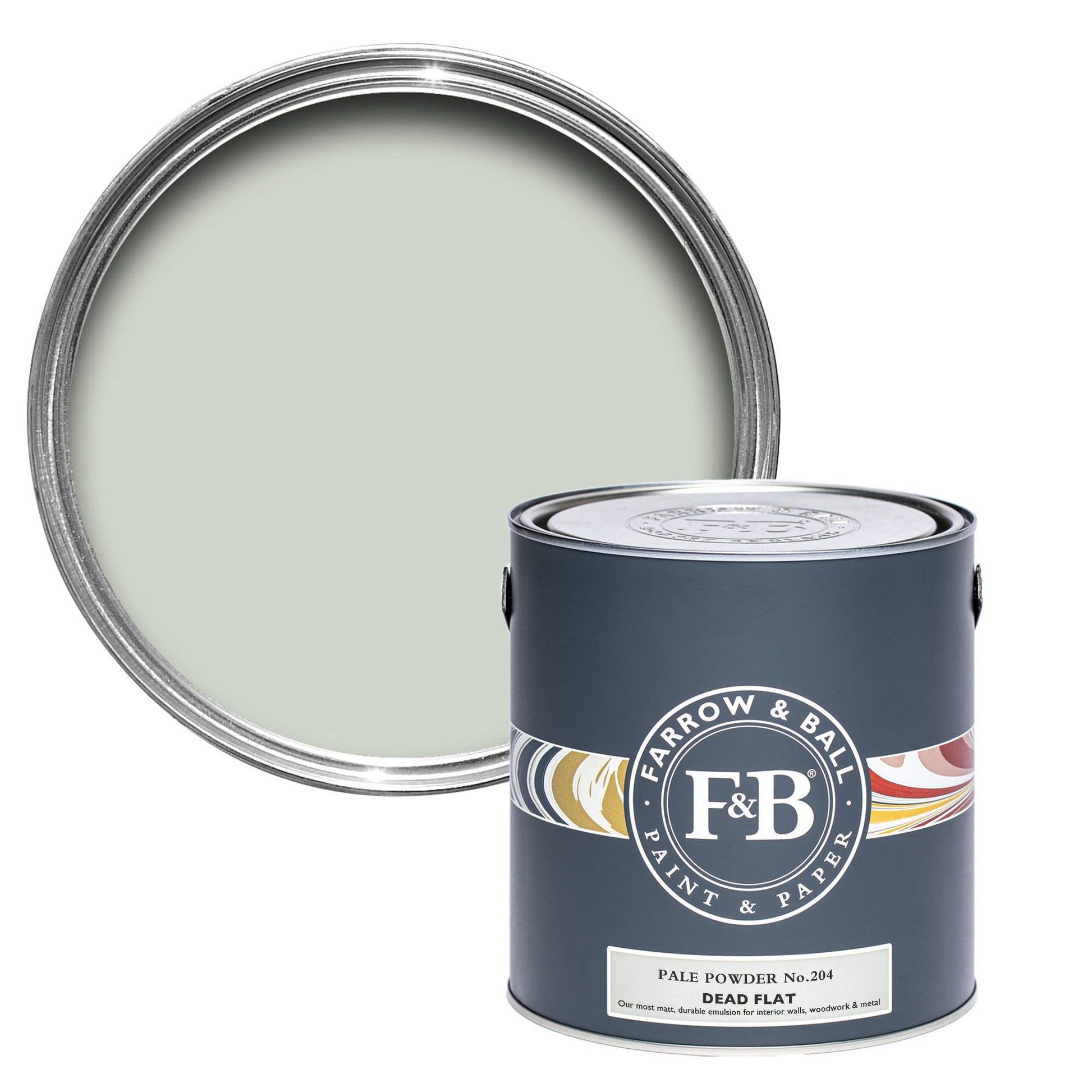 Pot de peinture Farrow & Ball Pale Powder, finition Dead flat