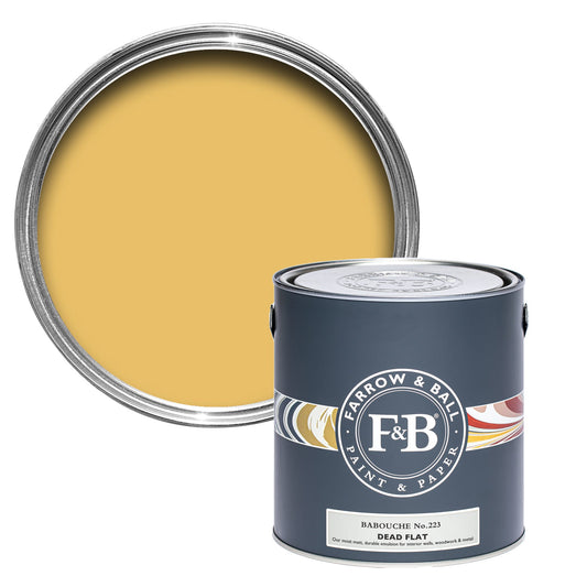 Pot de peinture Farrow & Ball Babouche, finition Dead flat