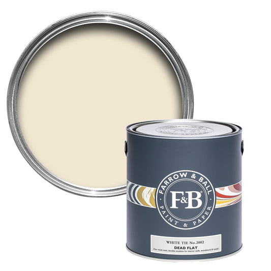 Pot de peinture Farrow & Ball White Tie, finition Dead flat