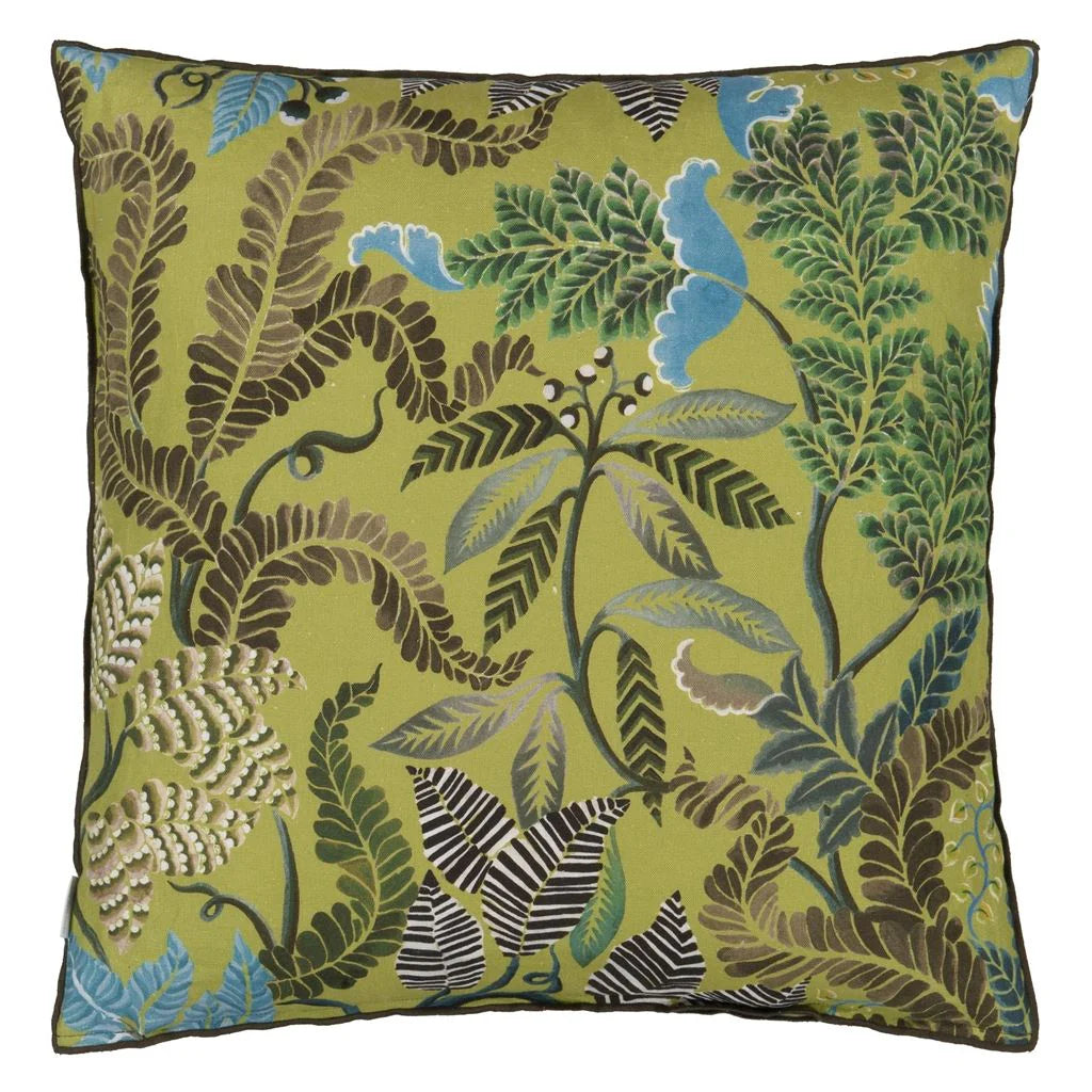 Texture raffinée du coussin brocart Designers Guild