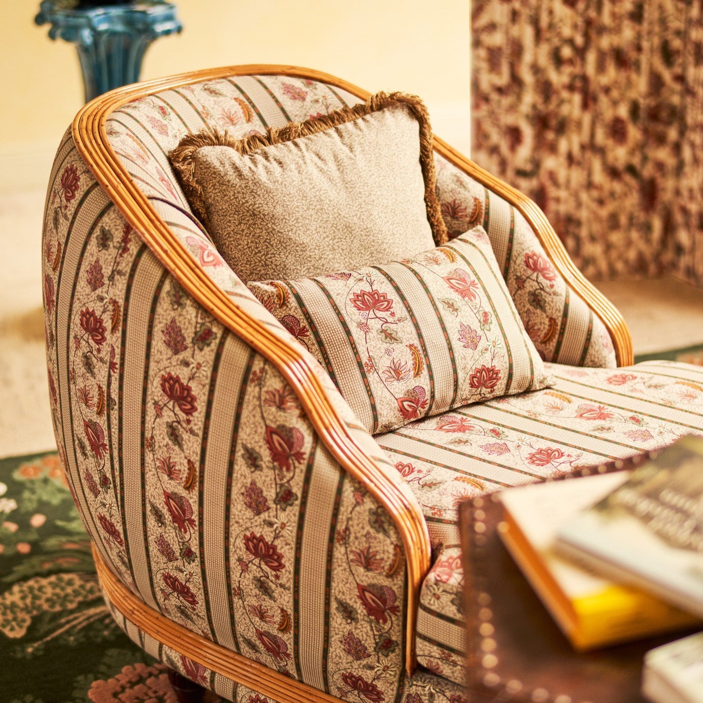 Tissu AUGUSTINE indienne rayure coton archive Quenin