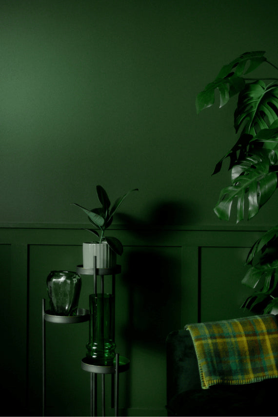 Mur de salon élégant peint en Beverly No.310 Farrow & Ball ambiance sophistiquée