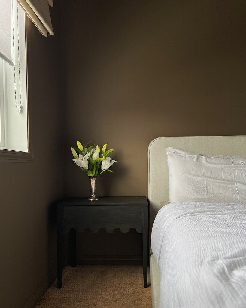 Ambiance chaleureuse avec peinture Broccoli Brown Farrow & Ball