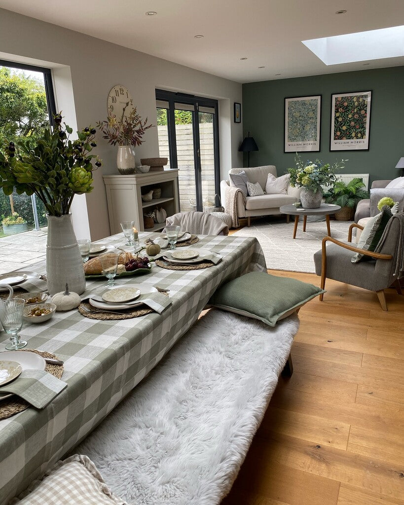 sejour lumineux avec peinture card room green Farrow&Ball