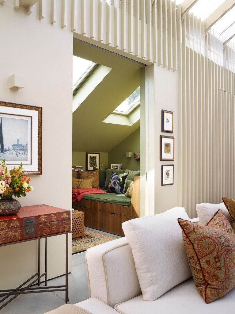 Mur intérieur peint avec la couleur Cooking Apple Green No.32 Farrow & Ball