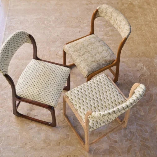 Grey Hills – tissu lin/coton avec motifs géométriques et polyester, idéal pour chaises