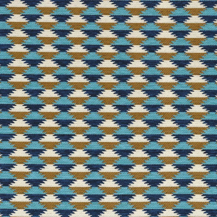 Quatre coloris profonds disponibles pour le tissu Moki – jacquard motif géométrique en laine