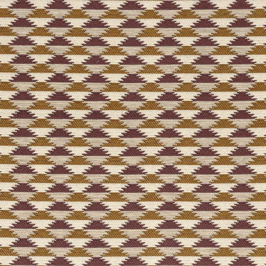 Quatre coloris profonds disponibles pour le tissu Moki – jacquard motif géométrique en laine