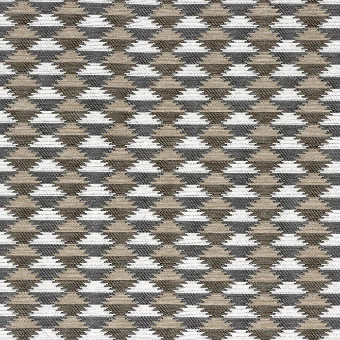 Quatre coloris profonds disponibles pour le tissu Moki – jacquard motif géométrique en laine
