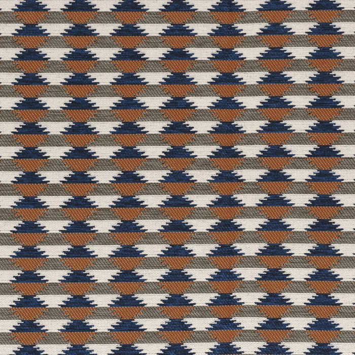 Quatre coloris profonds disponibles pour le tissu Moki – jacquard motif géométrique en laine