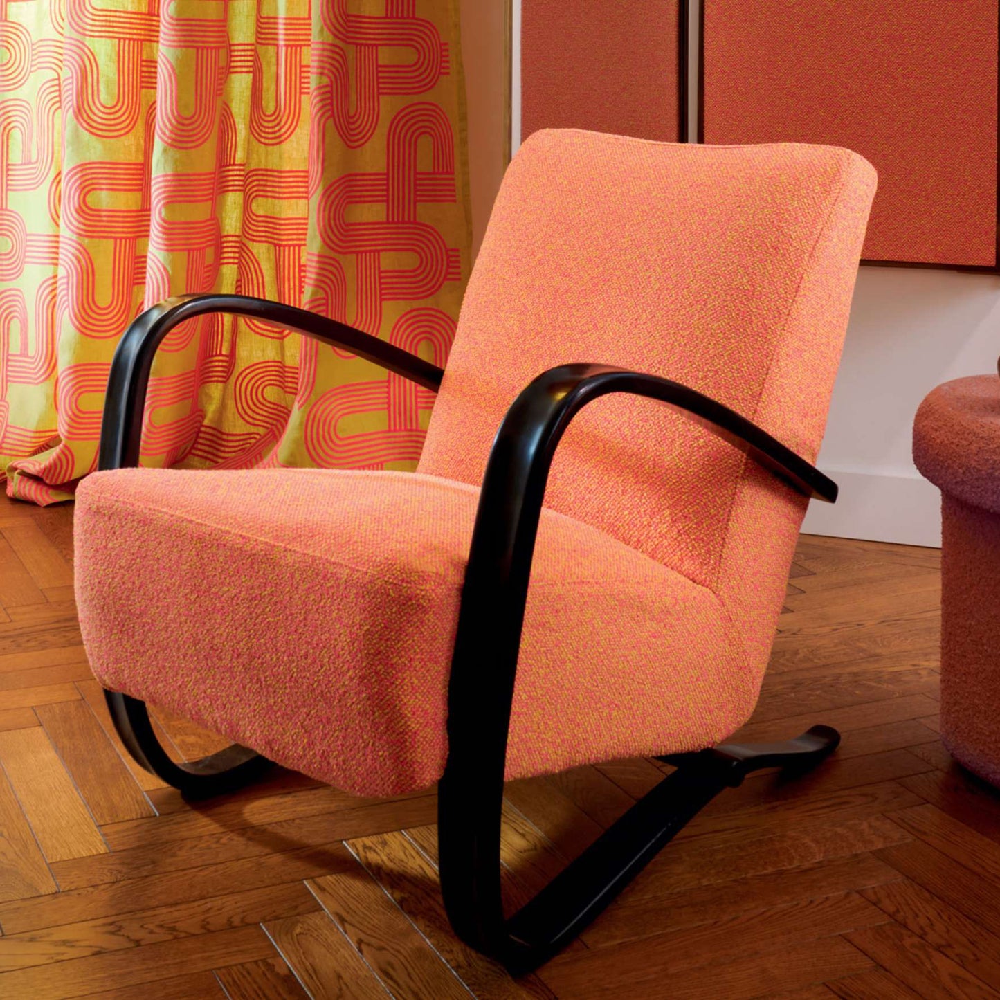 Tissu NICO Elitis outdoor tridimensionnel bicolore fil guipé chenille