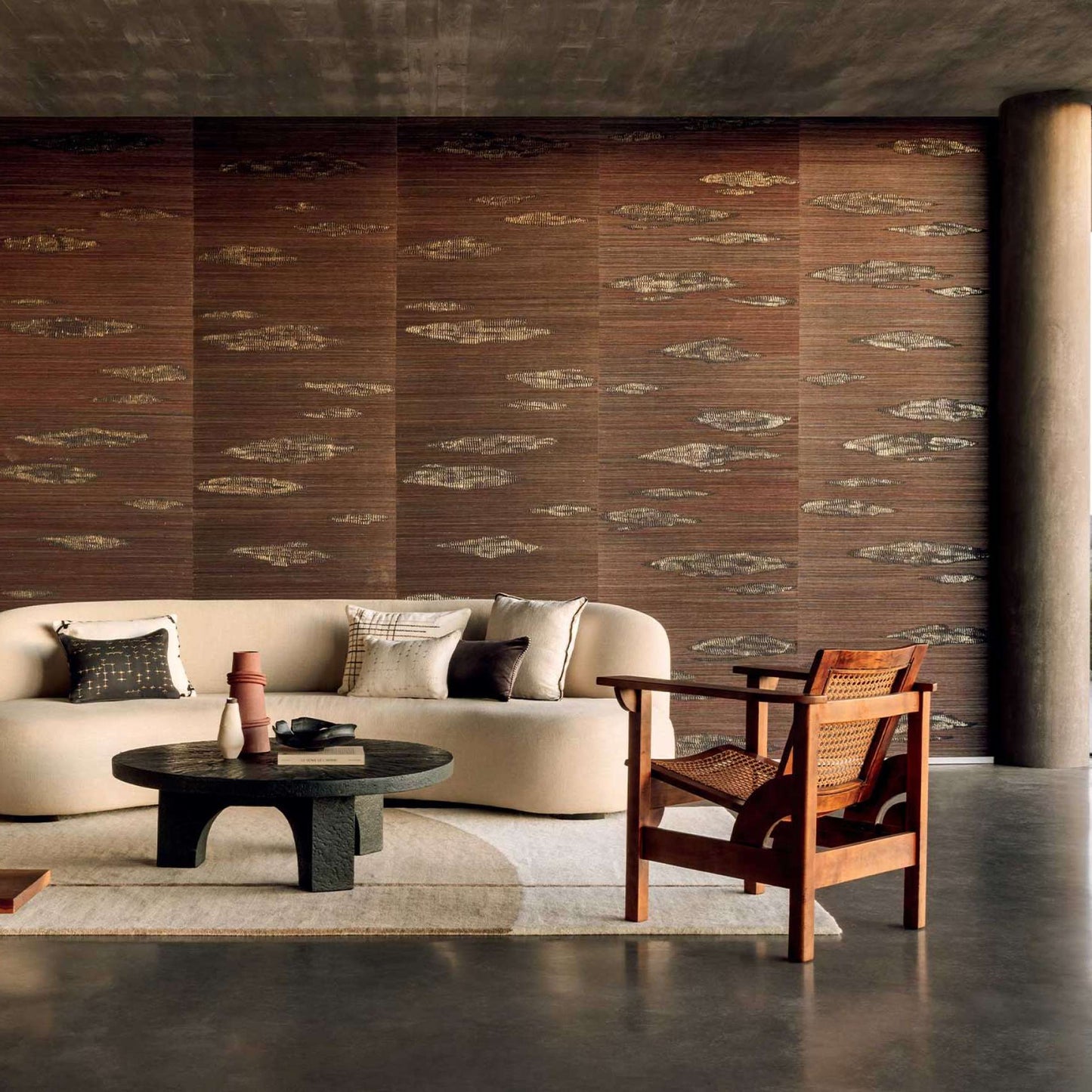 Revêtement mural ORION Elitis évoquant un ciel étoilé avec éclats subtils