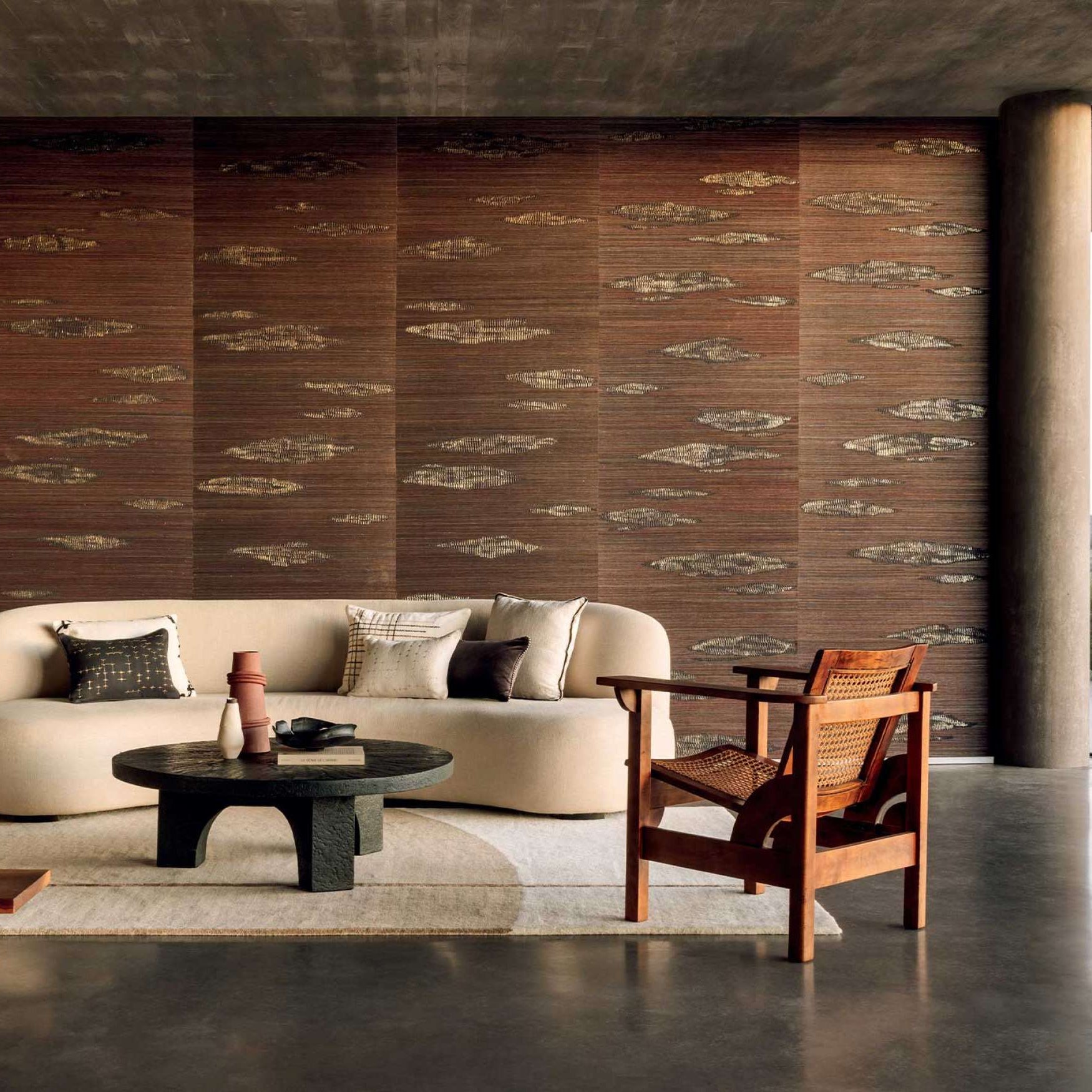 Revêtement mural ORION Elitis évoquant un ciel étoilé avec éclats subtils